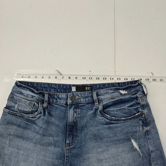 Kut from the kloth Jane high rise short blue size 14 denim womens 5635 - Picture 4 of 9